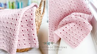 How to Make an Easy Crochet Baby Blanket [upl. by Netsrijk]