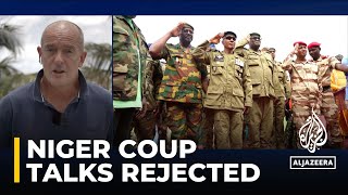 Niger coup leaders rebuff overtures backed by US UN amp AU to talk [upl. by Helman418]