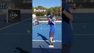 Before vs After ⏩ Slice backhand transformation tennis tenniscoach tennistips [upl. by Ylyl88]