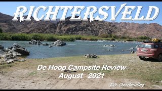 DG Overlanding campsite review  De Hoop Campsite  Richtersveld On the River Solar Power  Lovely [upl. by Flss61]