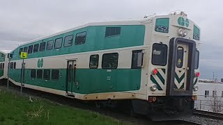 OLD CAB CAR 252 GO Transit 628 with 252 at Cooksville 4192023 [upl. by Enaz860]