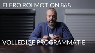 Volledige programmatie Elero rolmotion 8686  koppelen zender instellen eindpunten [upl. by Aneekahs504]