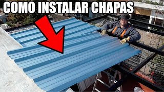 Como instalar chapas en techo [upl. by Tristas]