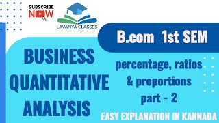 Business Quantitative Analysis 1st sem easy explanation in kannada [upl. by Rafaello315]