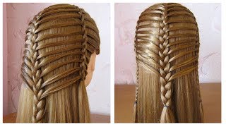 Coiffure pour tous les jours cheveux longmi long ✬ Coiffure avec tresse ✬ facile à faire [upl. by Airpal]