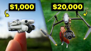 LEAST Expensive Vs MOST Expensive Drone  DJI Mini 4 Pro Vs Inspire 3 [upl. by Aeriela]