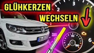 VW Tiguan 20 TDI Glühkerzen Wechseln  Diagnose [upl. by Akemyt]