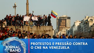 Protestos são feitos pelo mundo contra Nicolás Maduro  Jornal da Band [upl. by Eelrahc878]