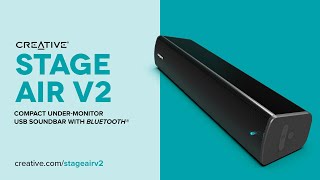 Creative Stage Air V2  Compact Undermonitor USB Soundbar with Bluetooth 53 [upl. by Anitsirc179]