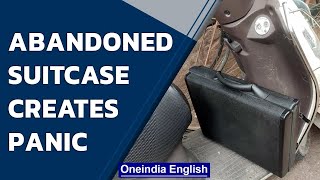 Bengaluru Bomb disposal squad called as abandoned suitcase creates panic  Oneindia News [upl. by Hseham]