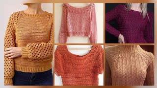 Vintage Stunning Fun Crochet East Trendy Clothes Sweater Blouse Free Patterns Top Ideas [upl. by Salena]