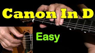 ✅ Pachelbel  Canon in D  EASY GUITAR CHORDS [upl. by Surazal16]