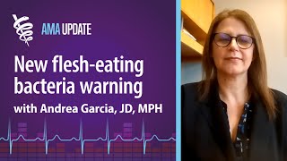 Eris and Pirola COVID variants plus CDC flesheating bacteria warning with Andrea Garcia JD MPH [upl. by Hanad304]