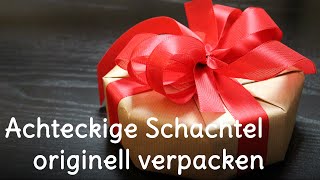 Geschenke verpacken  Schachtel im Achteck originell verpackt [upl. by Anaerdna]