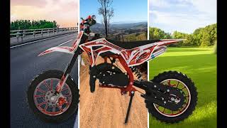 Honrane 49cc Kids Dirt Bike 2Stroke Gas Power Motocross Off Road Motorcycle Mini Dirt Bike [upl. by Hoy414]