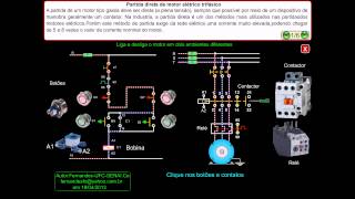 Partida direta de motor trifásico 2 [upl. by Veleda]