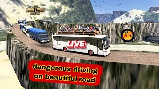 driving overload bus on beautiful road 24 [upl. by Anilatsyrc142]