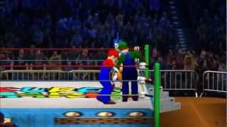 WWE 12 Super Mario Bros vs Sonic amp Tails [upl. by Akinoj]