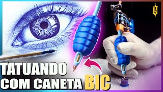 COMO TATUAR COM CANETA BIC 😱 uma forma FÁCIL para estudar e EVOLUIR seu trabalho ainda em 2022 🤯 [upl. by Narhet636]