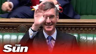 Jacob ReesMogg brings his six children to Commons Business Questions [upl. by Aneekahs926]