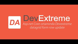 Aspnet Core ortamında Devextreme datagrid form row update [upl. by Minna]