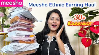 HUGE Mmeesho EthnicOxidised Earrings Haul Under 300 Rs  Meesho Traditional Earing Collection [upl. by Nolyk]