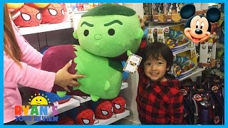 Disney Store Family Fun Adventure with Ryan ToysReview [upl. by Nirre]