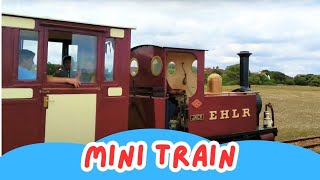 The mini train running on the seaside of Hayling Island Hayling Light Railway [upl. by Whatley]