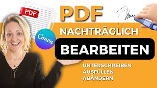 PDF Dokumente kostenlos bearbeiten ohne Wasserzeichen 🔥 schnell amp einfach in CanvaTutorial [upl. by Adnohsar595]