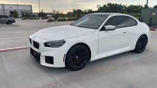 2025 BMW M2 G87 Alpine White  M Carbon Roof  Black Red Highlight Interior [upl. by Domenech]