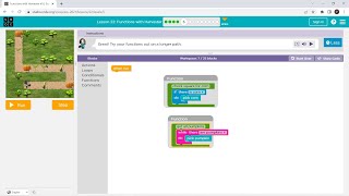 L225 Codeorg  Express2021  Lesson 21 Functions with Harvester  level 5 [upl. by Adnohsed520]