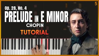 PRELUDE in E MINOR no 4 op 28 by Chopin  Piano Tutorial Part 1 [upl. by Ppilihp358]