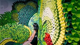 1000 Recycled Plastic Bottle Art  Eden  Artsy Daphy [upl. by Enelak]