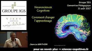 Neurosciences cognitives comment changer lapprentissage  JeanLuc Berthier [upl. by Jacinta785]