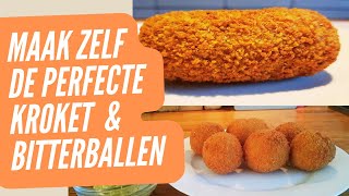 Kroketten en bitterballen maken  Heerlijk recept [upl. by Onimod306]