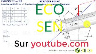 Statique plane  Exercice 12 sur 20 GRAPHIQUE [upl. by Arret]