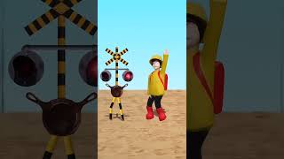 Railroad Crossing on desert 🏜️ railroadcrossing animation golugoyal shorts [upl. by Eirelav]