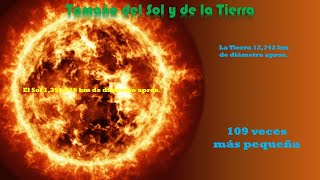 Comparación del diámetro entre el sol y la tierra [upl. by Enia228]