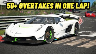 INSANE Koenigsegg Jesko overtakes SUPERCARS at Nurburgring [upl. by Xonk466]