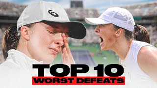 TOP 10 worst defeats of Iga Swiatek [upl. by Yssirk]