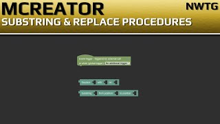 MCreator 20205 How to use the quotSubstringquot and quotReplacequot procedure blocks [upl. by Anemolihp]