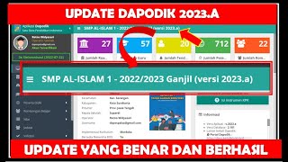 UPDATE DAPODIK 2023A  CARA UPDATE YANG BENAR DAPODIK 2023A [upl. by Orecic]