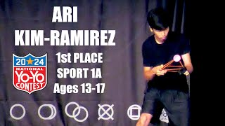 Ari KimRamirez  1st Place  Sport 1A  Ages 1317  2024 US Nationals  by Yoyo Contest Central [upl. by Yelsnia]