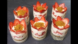 Verrine à la fraise et spéculos quot recette facile quot [upl. by Dyer72]