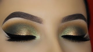 Smokey Golden Olive Eye Makeup Tutorial  ABH Subculture Palette [upl. by Arymahs]