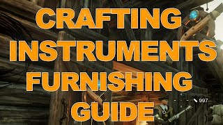 How to craft instruments and level Furnishing crafting guide [upl. by Euqnom]