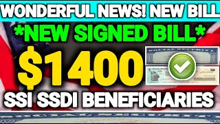 Wonderful News 1400 Stimulus Check For Social Security SSI SSDI VA Beneficiaries New Signed Bill [upl. by Nuncia]