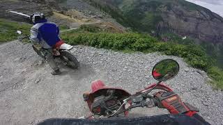 KLR650 Descending Black Bear Pass part of Alpine Loop Telluride CO [upl. by Lenhard]