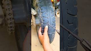 Motorcycle Flat Tire Fix Plug and Ride motorcycletires [upl. by Comfort]