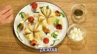 Whole Roasted Kohlrabi with Seared Tomatoes Feta Cheese and Lemon Za’atar Dressing [upl. by Bove966]